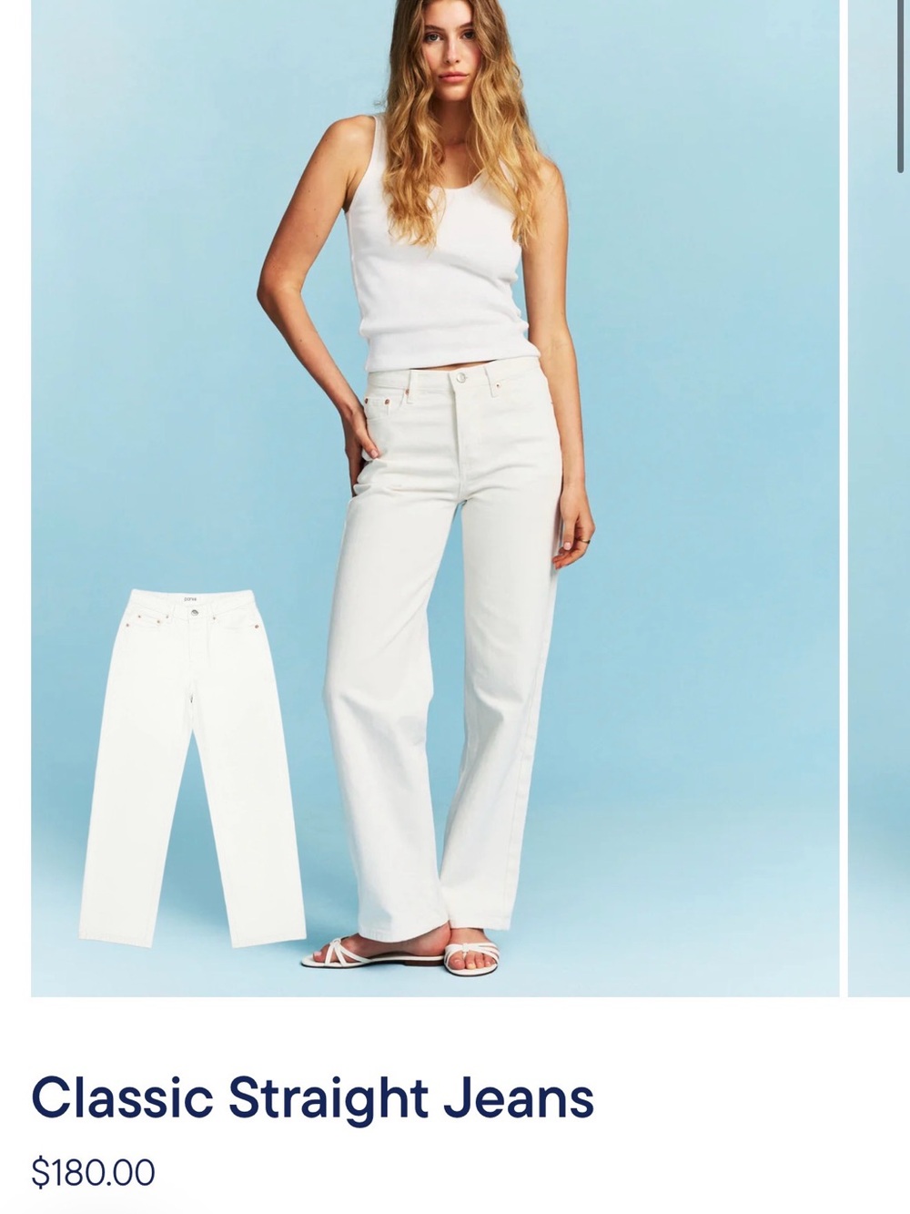 PARKE Straight-Leg Jeans in White